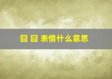 囧 囧 表情什么意思